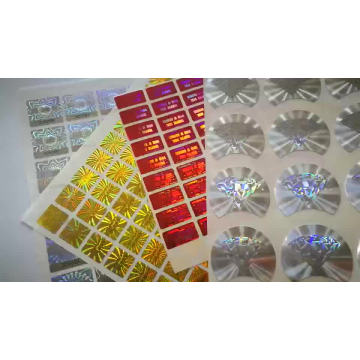 Custom laser anti-counterfeiting self adhesive sticker label 3D hologram sticker printing